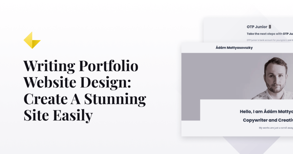 writing portfolio website design: create a stunning site easily