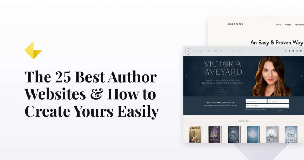 the 25 best author websites & how to create yours easily
