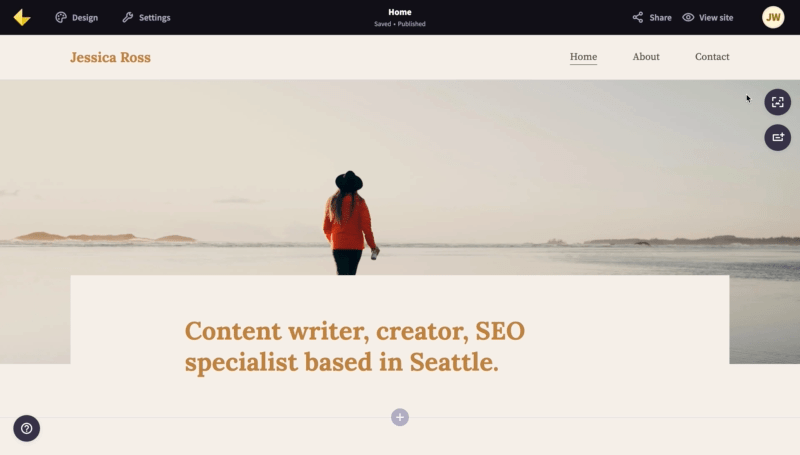 Adding custom pages to your portfolio website is quick and easy with Copyfolio's page presets.