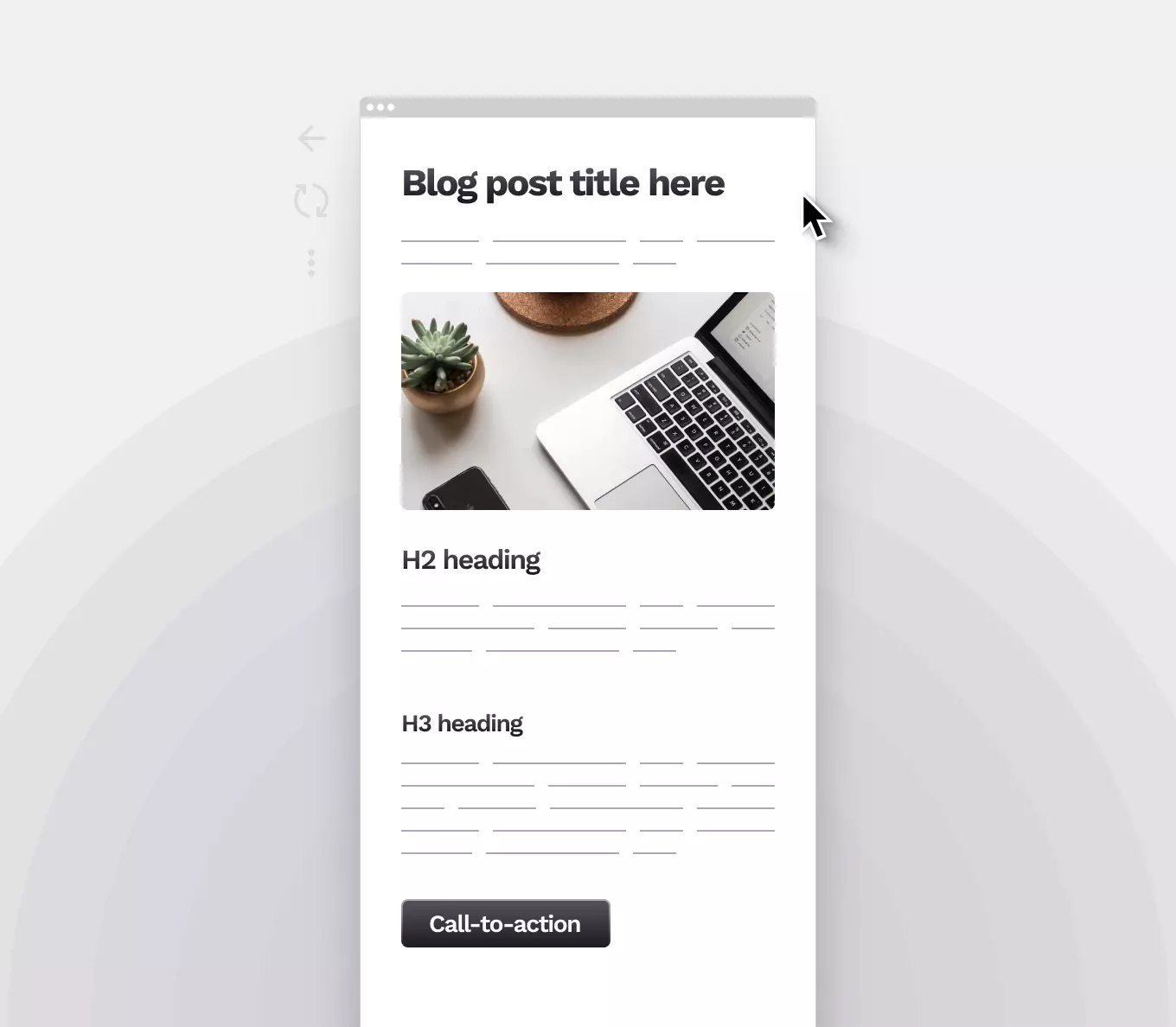 A content writing sample template that shows how to structure a blog post sample: starting with the post title, adding an intro, an image, and structuring the rest with H2 and H3 headings